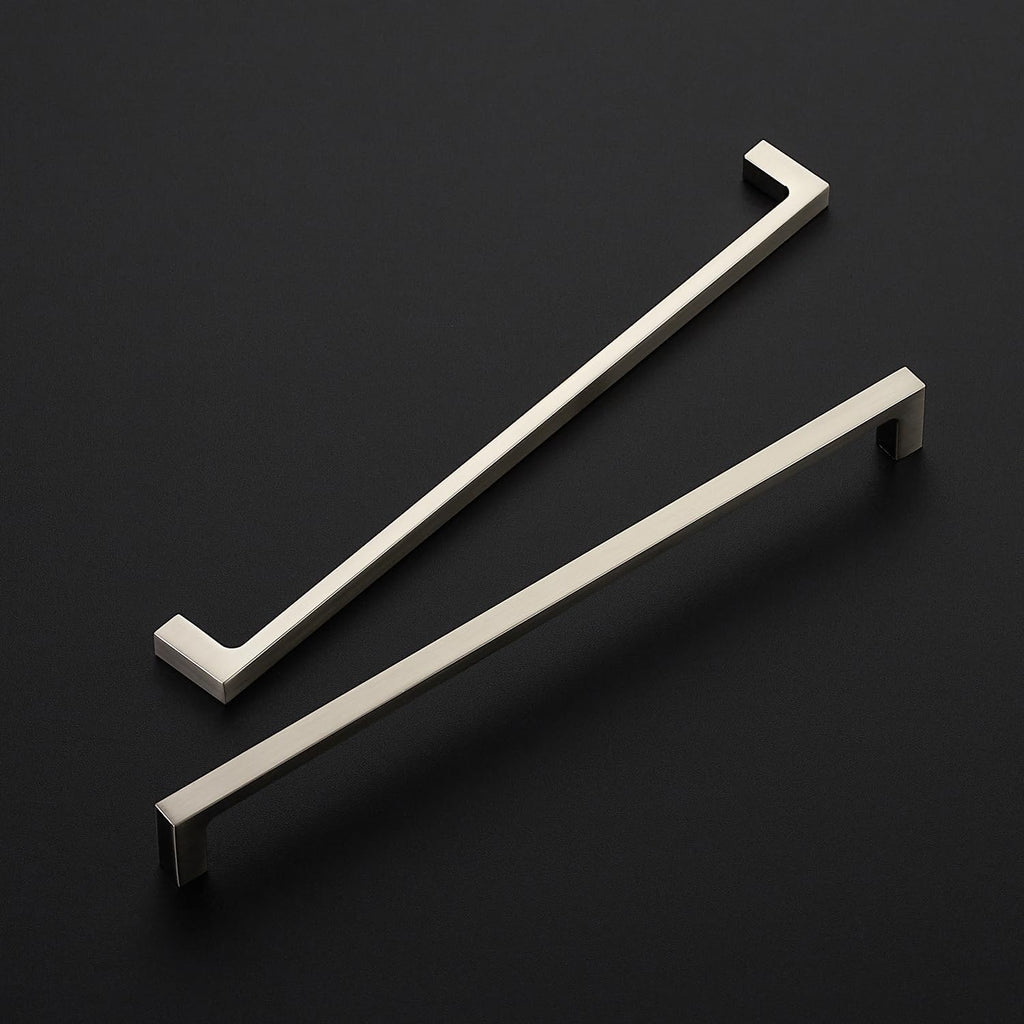 Brushed Nickel Cabinet Handles Square Pulls, 10 Inch, 25 Pack