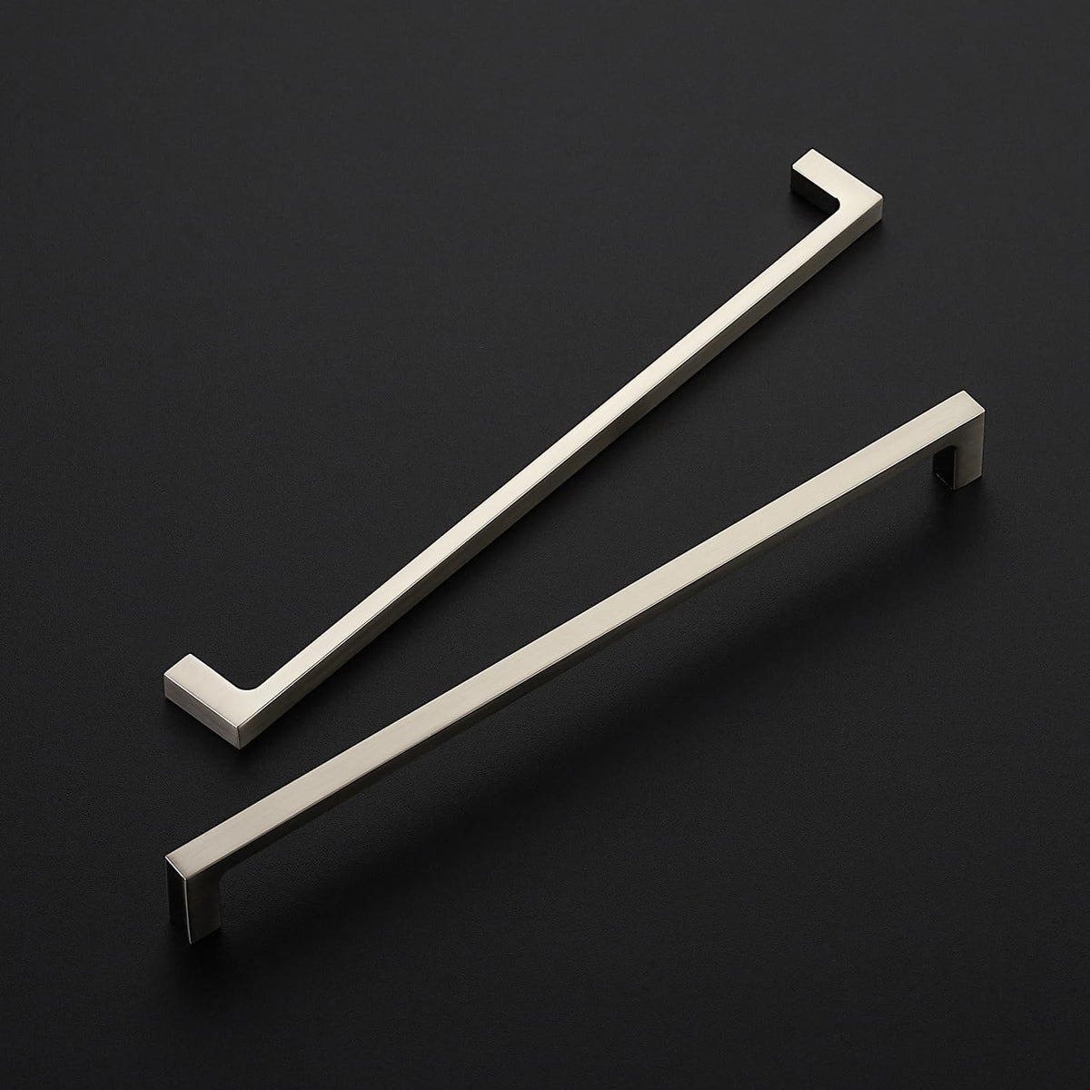 Brushed Nickel Cabinet Handles Square Pulls, 10 Inch, 25 Pack