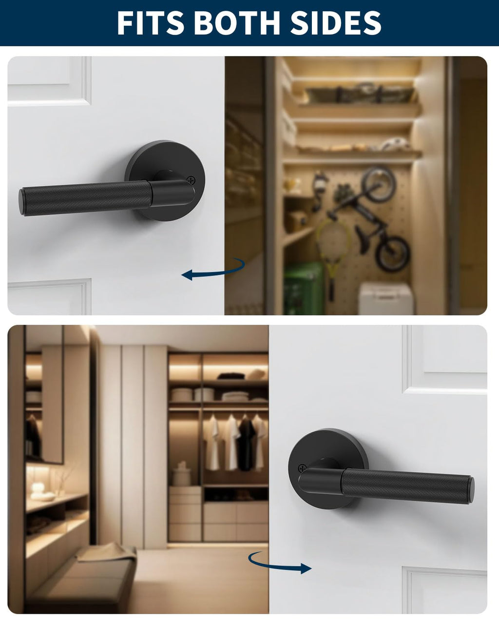 2 Pack Matte Black Dummy Interior Door Handle