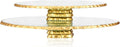 Footed Gold Glass Cake Stand 9.8" 12.6" Round Cake Plate Pedestal Platter Dessert Server Tray for Serving - Set of 2