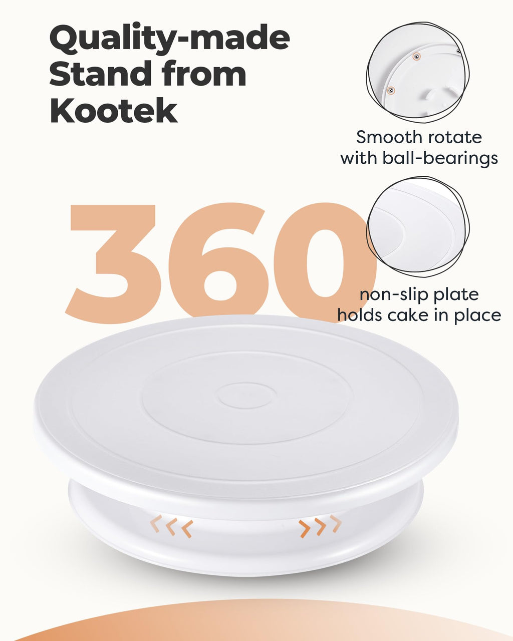 Cake Stand Turntable for Party, Base Giratoria para Pastele
