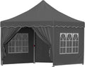 10x10 FT Pop Up Canopy Tent, Outdoor Gazebo with 4 Removable Sidewalls, Carrying Bag, Instant Shelter for Parties