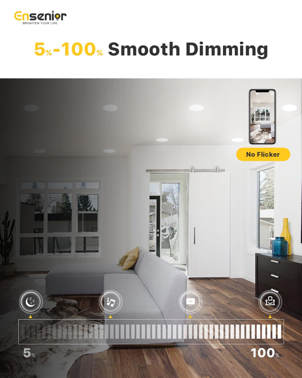 12 Pack 6 Inch LED Recessed Ceiling Light, 6CCT, 1200LM 12W 120V