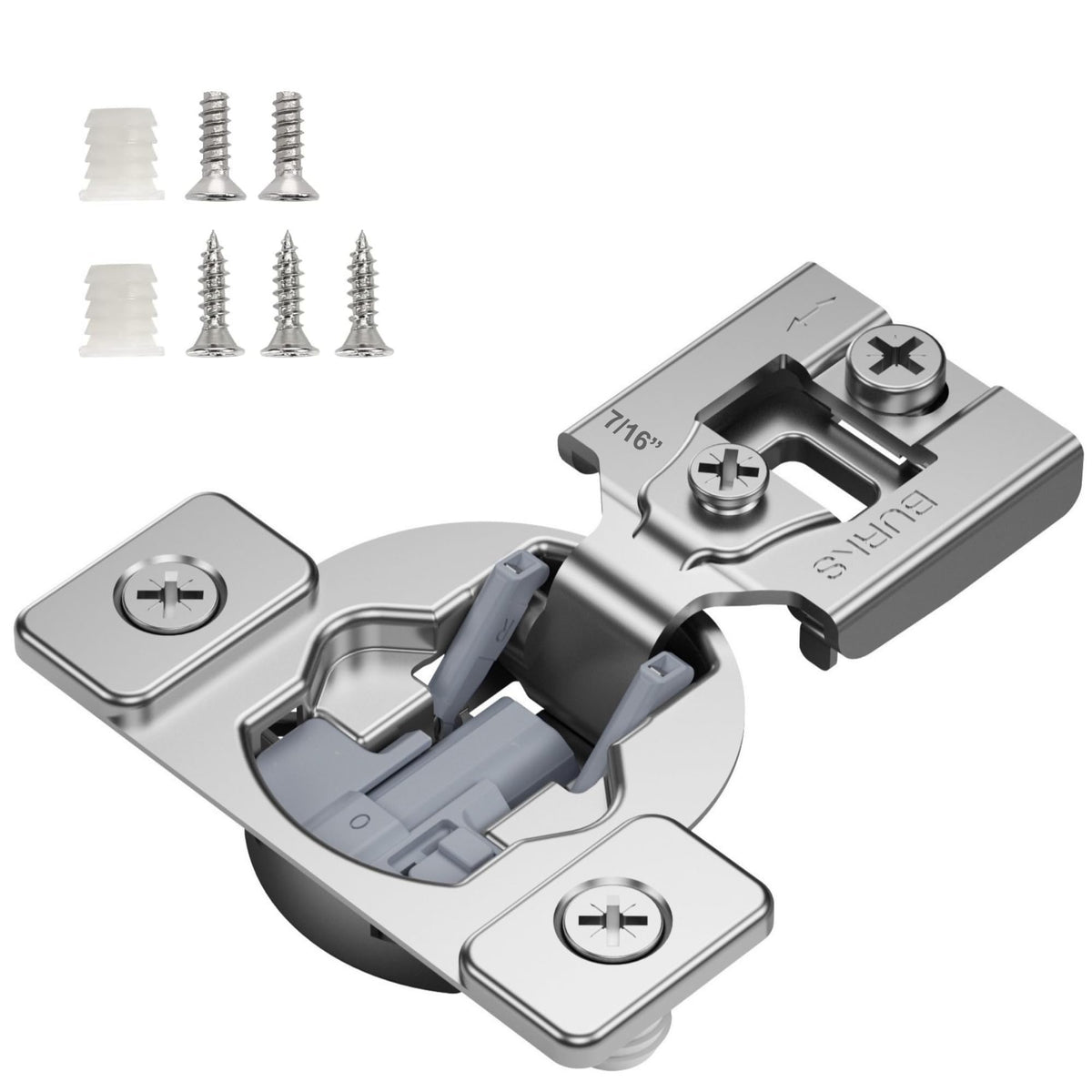 4 Pack 7/16" Overlay Soft Close Face Frame Cabinet Hinges