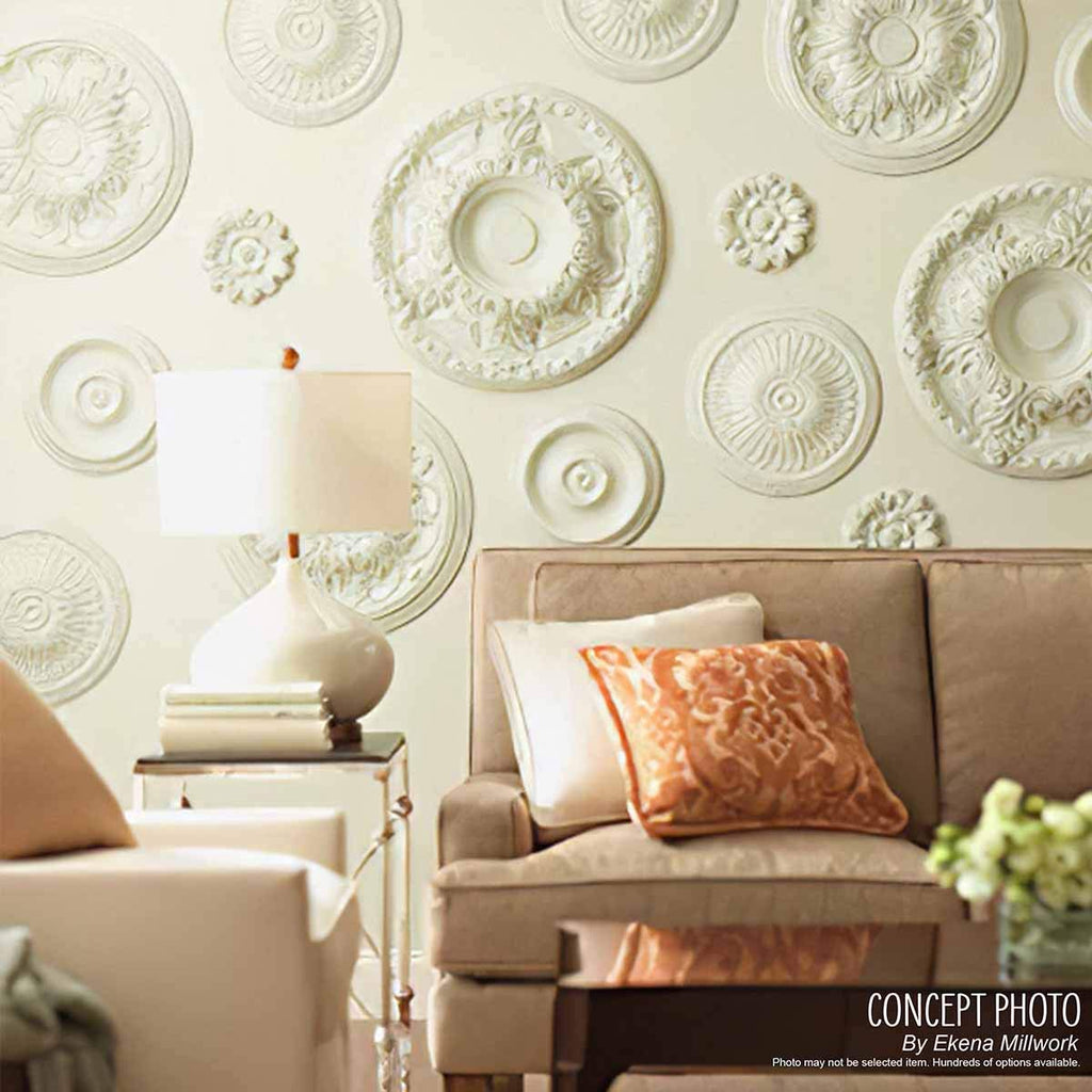 15 3/8"OD x 7"ID x 1"P Lisbon Ceiling Medallion, Two Piece (Fits Canopies up to 7")
