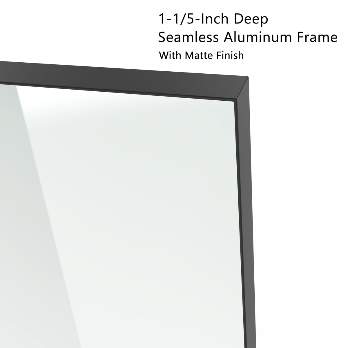 Black Metal Framed Bathroom Mirror for Wall, 24 x 32 Inch Square Corner Rectangle Black Bathroom Vanity Mirror Modern