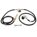 Burner Connection Kit w/ 90k BTU Air Mixer, Chrome Key Valve, Regulator, 1/2" NPT, for DIY Outdoor Gas Fire Pits
