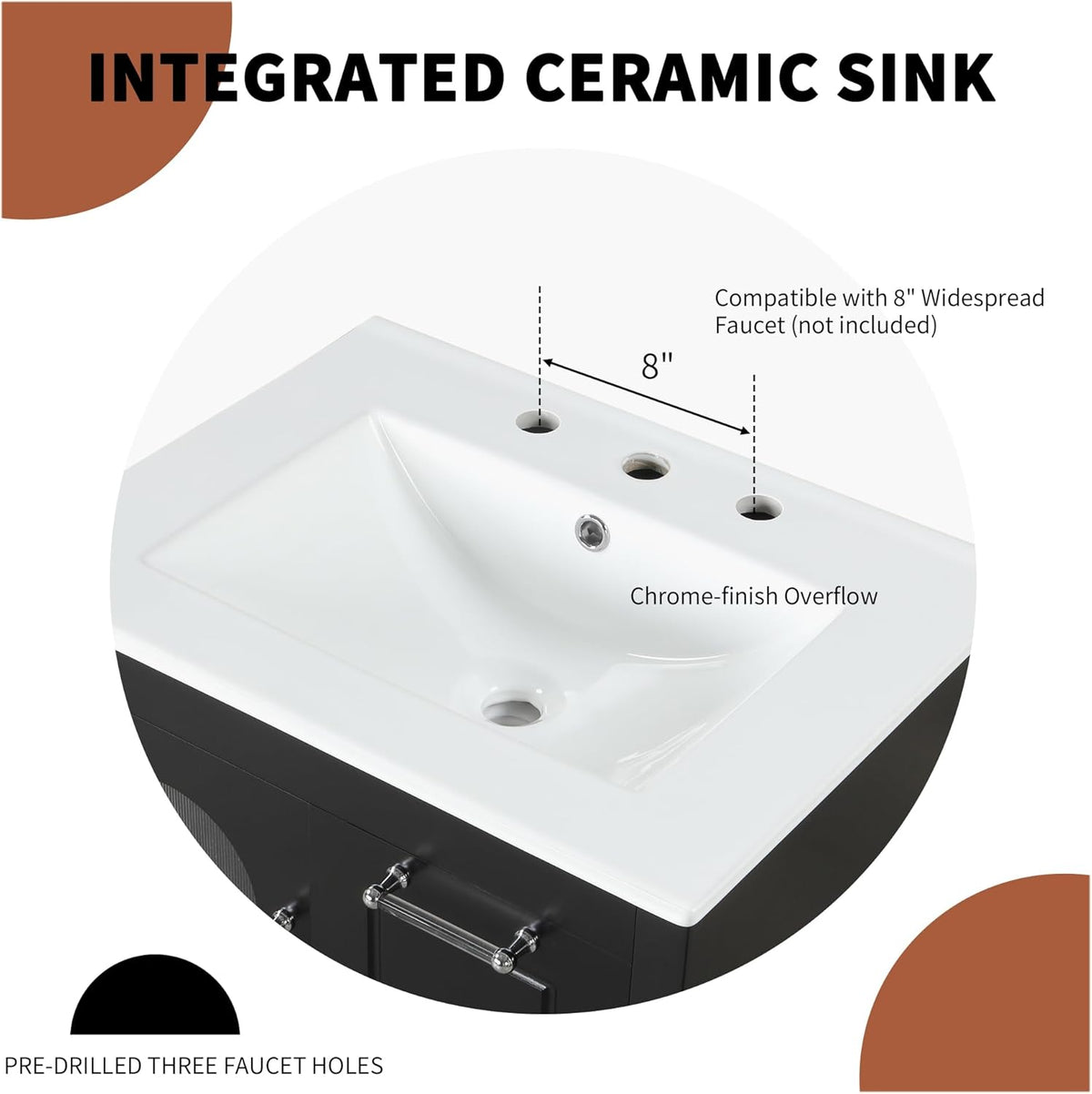 24" Bathroom Vanity with Sink