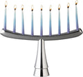 12.5" x 7.5" - Modern Arch Hanukkah with Flared Base & Polished Alloy Candle Holder, Elegant Home Décor Display