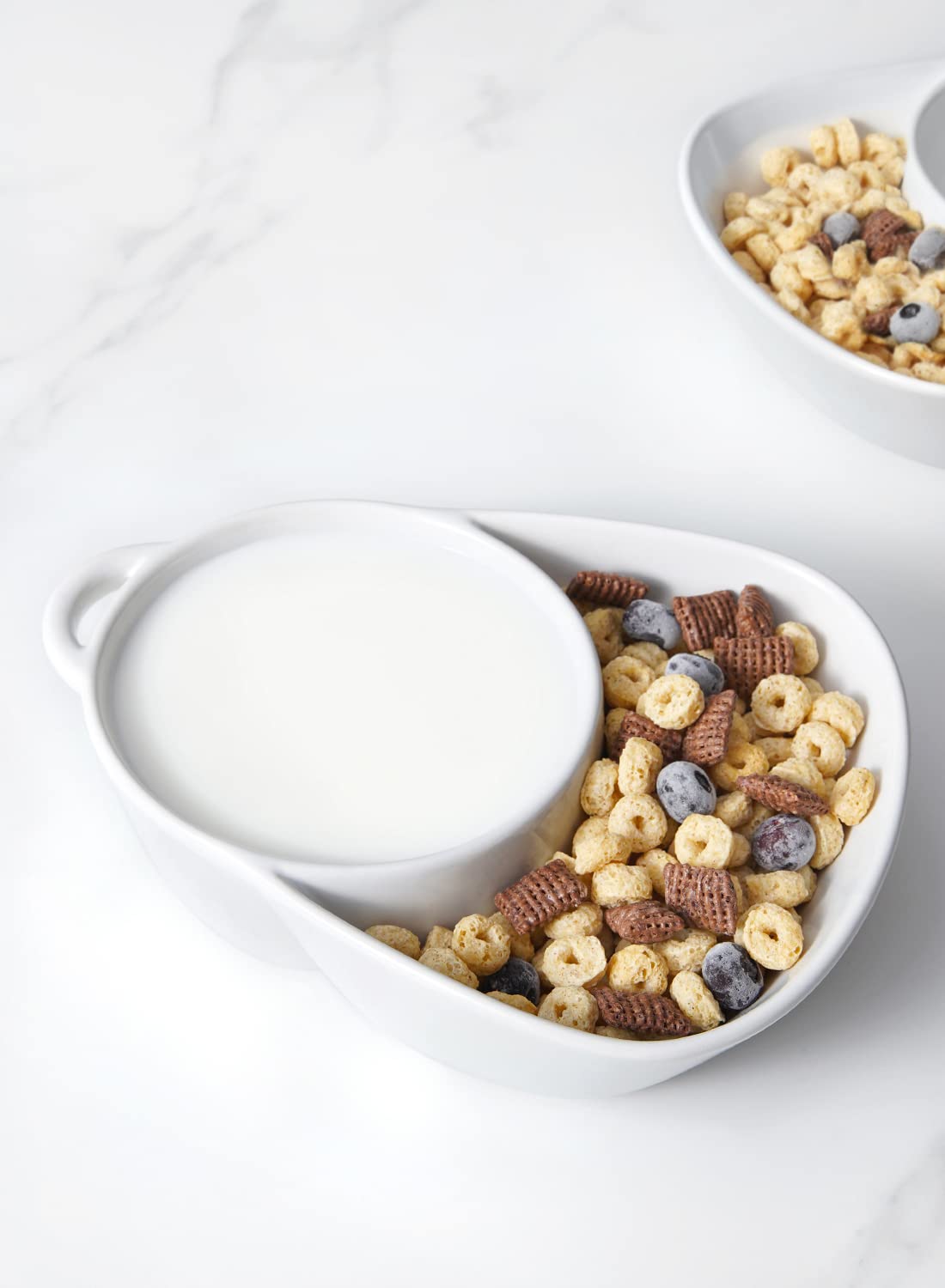Chip and Dip Bowls, Anti-Soggy Cereal Bowl, Soup and Side/Cracker Bowls Sets for Breakfast, Soup and Sandwich, Bread