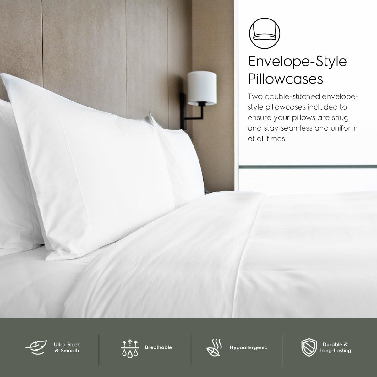 Sheets Set, Pure 100% Viscose derived from Bamboo Bed Sheets Set, Luxuriously Soft, Silky, Cooling Sheets