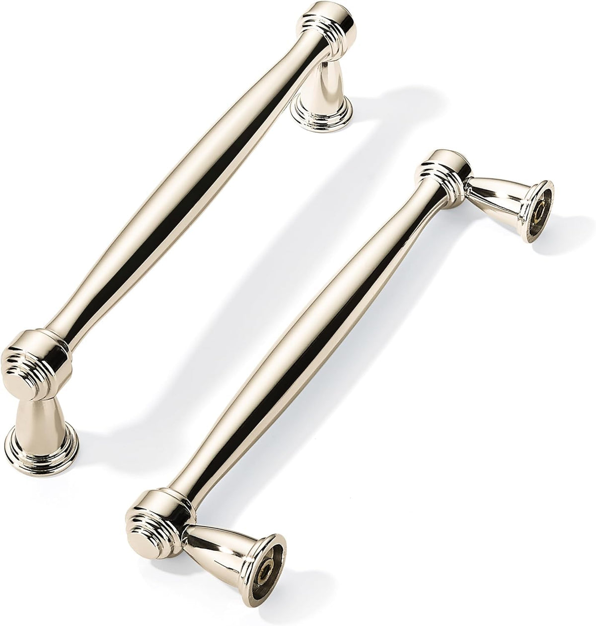 10 Pack Polished Nickel Cabinet Pulls 3-3/4 Inch(96mm) Hole Centers Cabinet Pulls Kitchen Cabinet Hardware