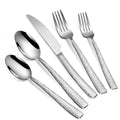 20-Piece Silverware Set, Stainless Steel Hammered Flatware Set for 4