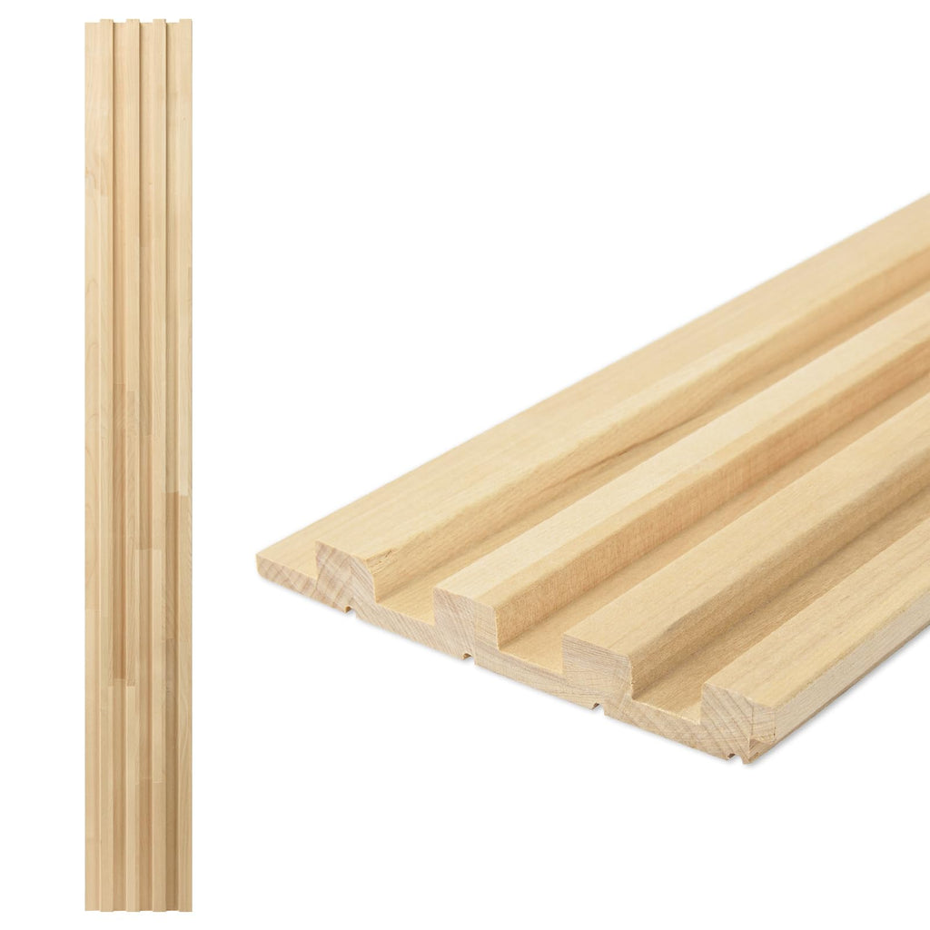 4 Pc 96"x5.7" Wood Slat Wall Panel for Interior, Ceiling and Decoration, 15.2 SqFt
