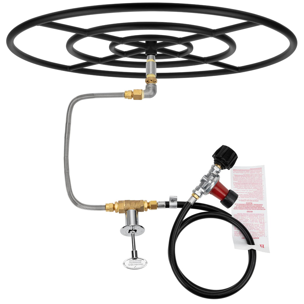 LP Propane Gas Fire Pit Burner Ring Installation Kit