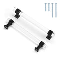 10 Pack Acrylic Cabinet Pulls 5 Inch Hole Center Kichen Cabinet Handles Black Matte Lucite Drawer Pulls Morden T Bar