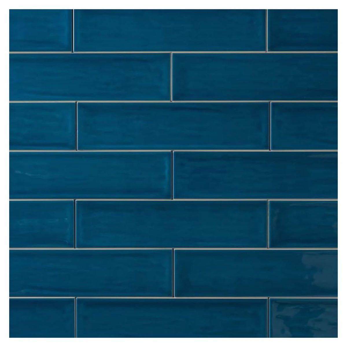 Larissa 3x12 Zafiro Blue Glossy Ceramic Subway Tile - 12.6 Sq Ft