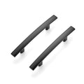 Matte Black Cabinet Pulls Curved Drawer Handles, 3 Inch CC, 30 Pack