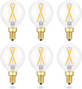 Vintage E12 LED Ceiling Fan Bulb Dimmable, 2W Globe G16.5 LED Chandelier Bulb, 25Watt Incandescent Bulb Equivalent