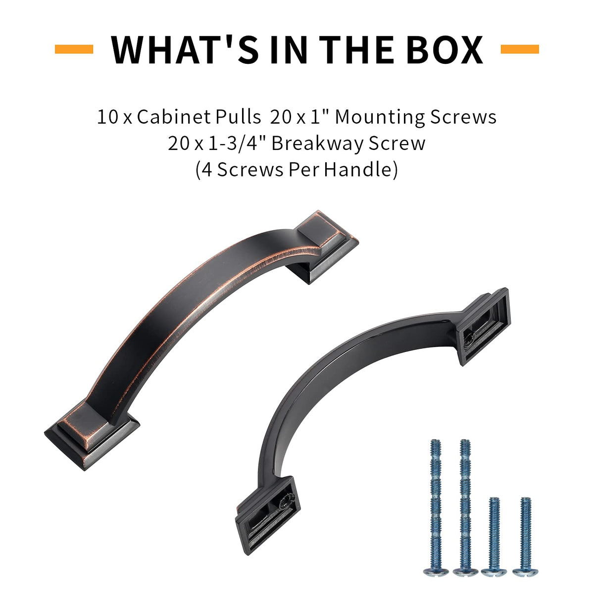 10 Pack 3 inch Cabinet Pulls Oil Rubbed Bronze Cabinet Handles Drawer Pulls Cabinet Cupboard