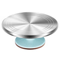 12" Blue Aluminum Alloy Cake Turntable, Cake Stand for Decorating