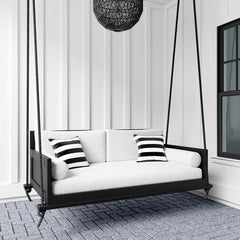 Casual The Philly Amish Crafted 5 Foot Porch Swing Bed in Black, Daybed Swing Made in The USA from Kiln Dried Pine