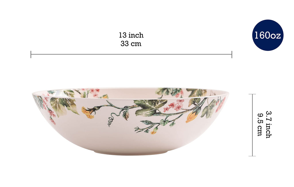 Pumpkin Feast Ceramic 13 inch Serving Bowl, Microwave & Dishwasher Safe