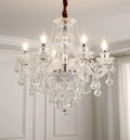 Six-Light Clear K9 Crystal Chandelier with Luxe Faceted Drops