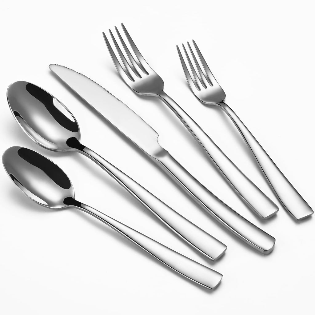 40-Piece Silverware Set, Heavy Duty Stainless Steel Flatware Cutlery Set Service for 8, Food-Grade Utensil Sets