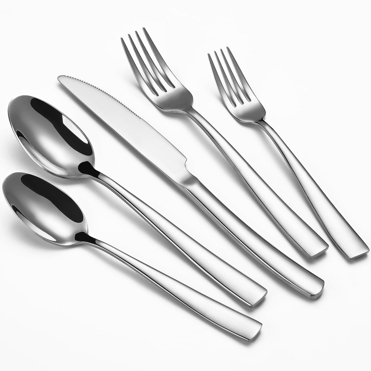 40-Piece Silverware Set, Heavy Duty Stainless Steel Flatware Cutlery Set Service for 8, Food-Grade Utensil Sets