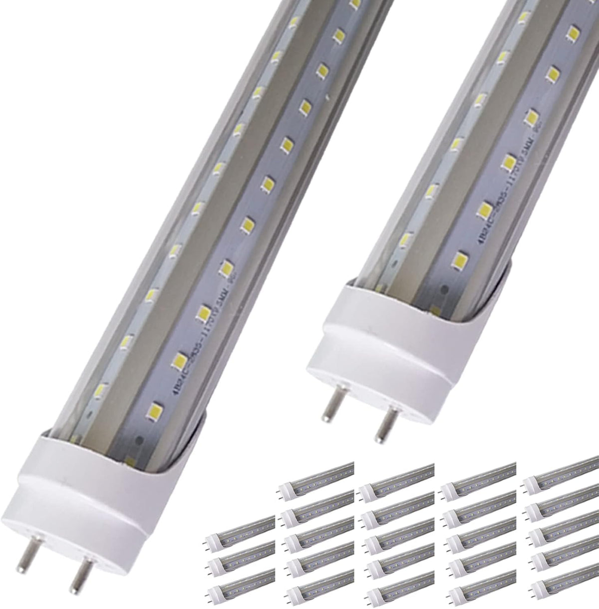 T8 LED Light Bulbs 4 Foot, 36W 6500K Cool White, Type B Tube Light, Double Ended Power, Fluorescent Replacement 4FT