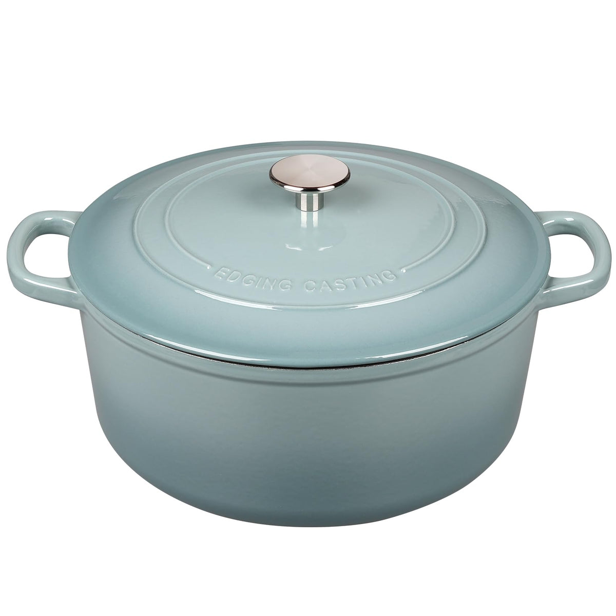 Enameled Dutch Ovens Cast Iron Dutch Oven Pot with Lid for Bread Baking, Cook, Dual Handle, 7 Quart, Seasalt