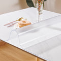 Frosted Table Cover Protector 17 x 52 Inch, 1.5mm Vinyl Desk Cover