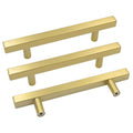 10 Pack 5 Inch Gold Cabinet Handles Brushed Brass Kitchen Pulls