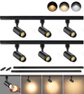 Zoomable 6 Light LED Track Lighting Kit with 6.6FT H Type Track Lighting Rail, LED Track Light Heads Dimmable