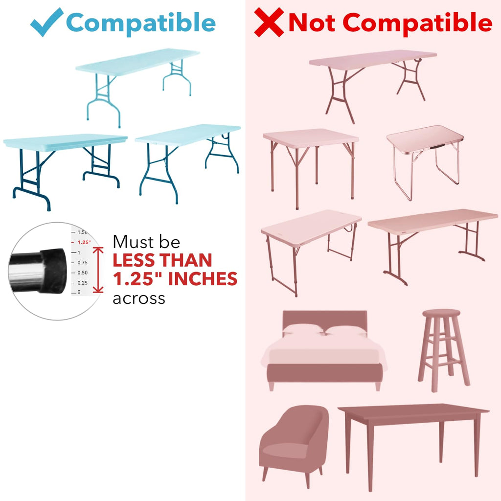 Folding Table Risers - Standing Desk Kit - Made in the USA, Heavy Duty, Sturdy, Portable, Easy-to-Use Extensions
