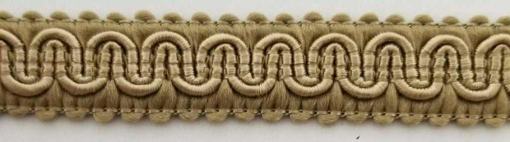 1/2" Scroll Braid Gimp w/Backing - 10 Continuous Yards - Many Color Options! (Beige)