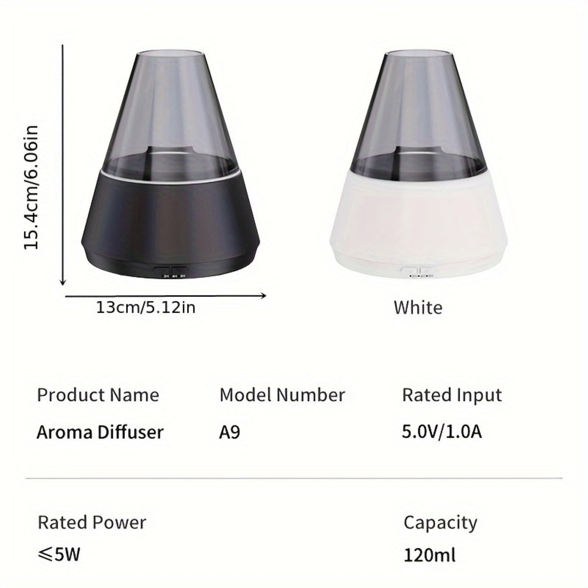 Essential Oil Diffuser, Luxury-Style Aromatherapy Diffuser with Candlelight Night Light Effect, Ultrasonic Cool Mist