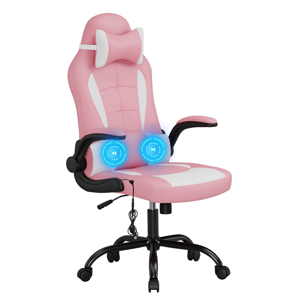 Gaming Chair Office Chair Desk Chair Racing Executive PU Leather Ergonomic Massage Computer Chair with Lumbar Support
