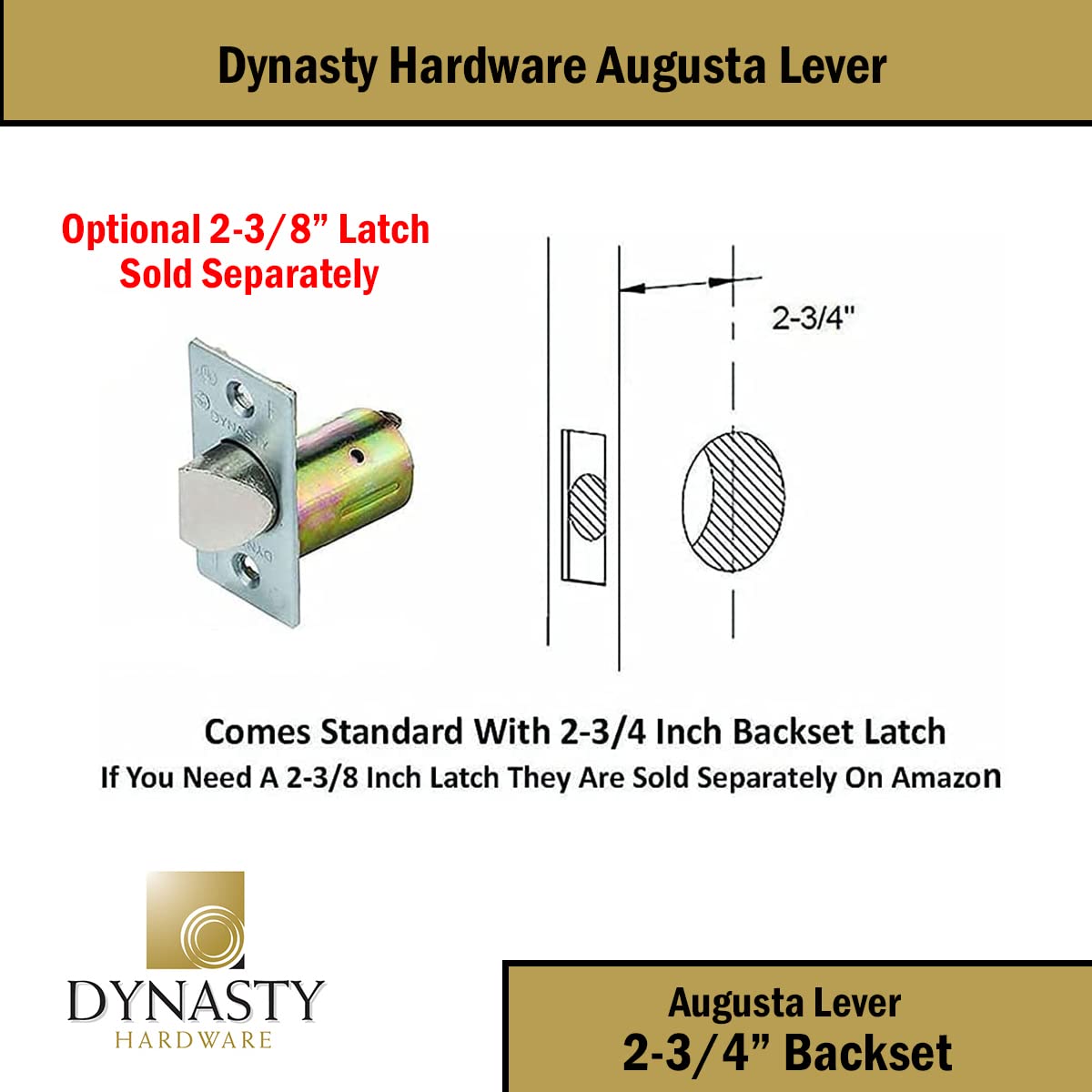 Augusta Passage Lever Set, ADA, Grade 2, Satin Chrome