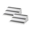 Grey 2 Non-Skid 3-Tier Spice Rack Organizer for Pantry, 2-Pack, 10-Inch