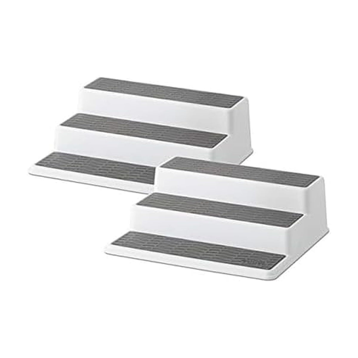 Grey 2 Non-Skid 3-Tier Spice Rack Organizer for Pantry, 2-Pack, 10-Inch