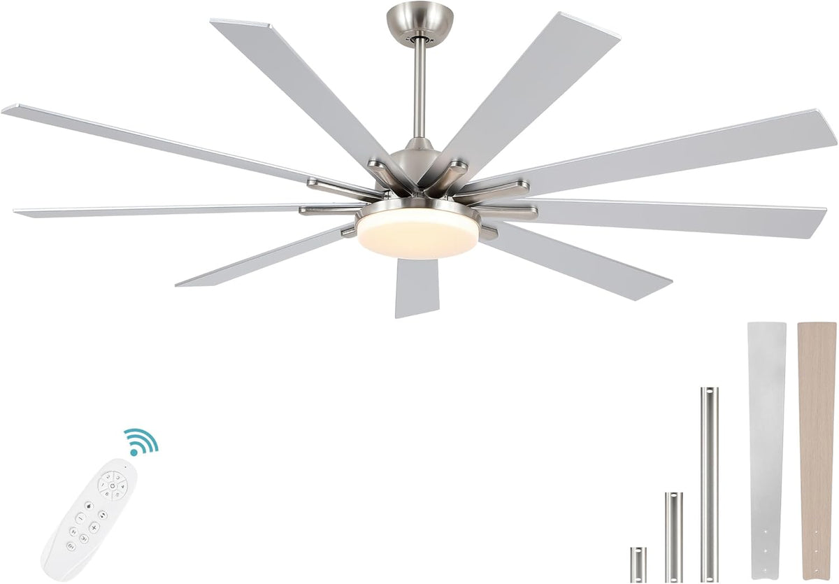 72" Ceiling Fan with Light & Remote
