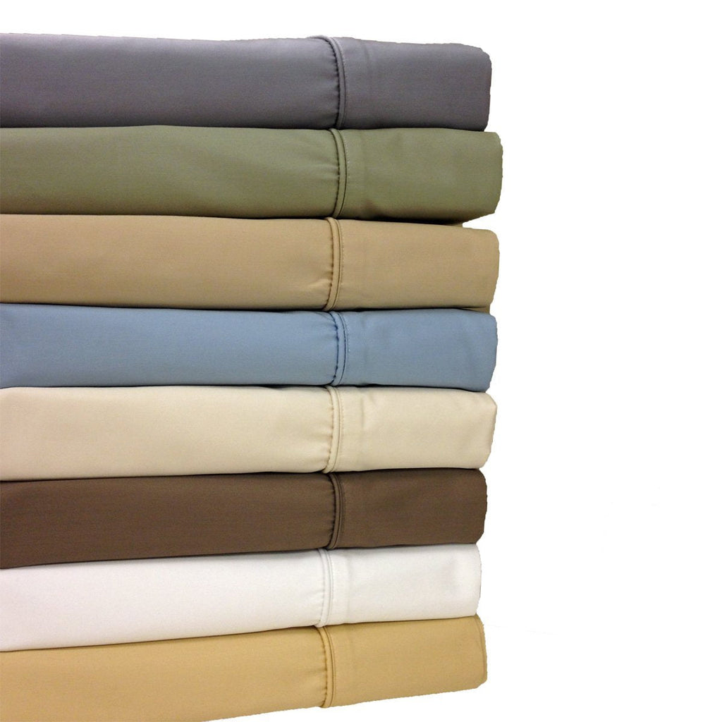 Sheets Set, 650 Thread Count Cotton Blend Solid, Sage