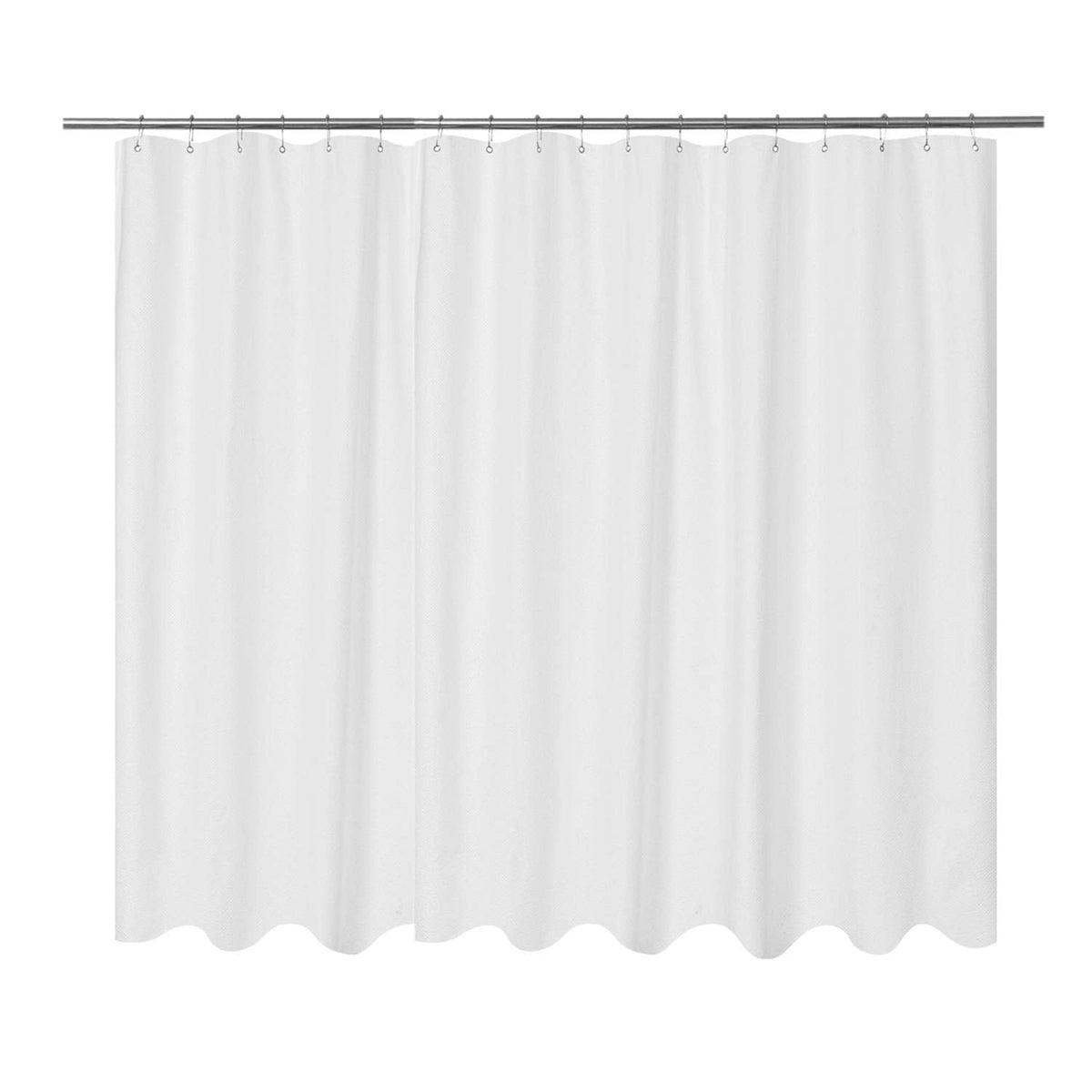 Embossed Microfiber Extra Wide Shower Curtain Liner 108 x 72 inches, Soft Fabric Shower Curtain Washable and Water