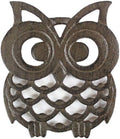 Cast Iron Owl Trivet 8" - Cast Iron Owl Decoration - Owl Kitchen