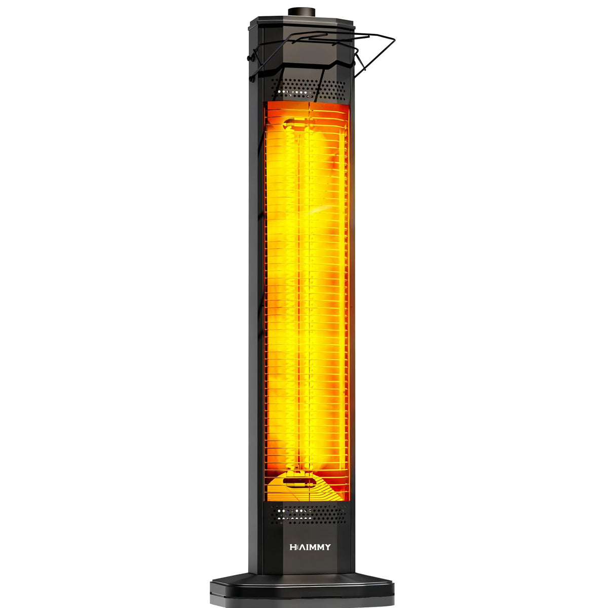 Outdoor Electric Patio Heater, 34- inch Outdoor Electric Patio Heater, 1500W Instant Heating, 3 Heat Levels, Tip-Over