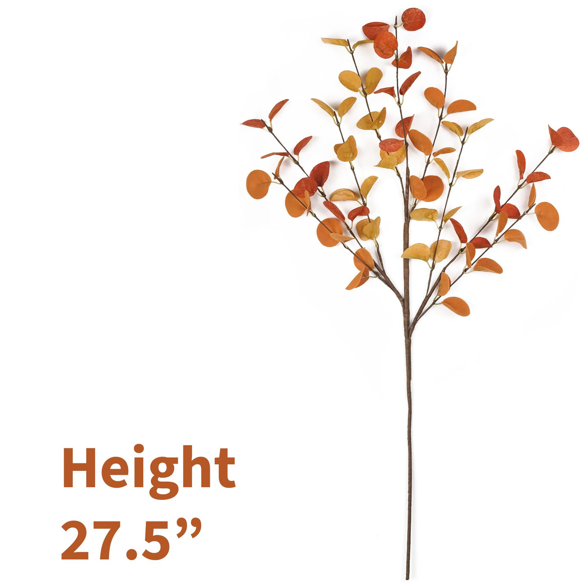 Fall Stems 6 Pcs Artificial Eucalyptus Fall Leaves 27.5 inch Fall Floral Picks, Fall Branches Decor for Vase, Fall