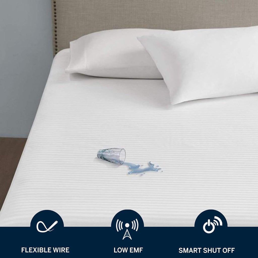 Waterproof Heated Mattress Pad - Electric Bed Warmer With 10 Heat Settings Controller, Auto Shut Off Timer, Deep All
