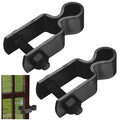 2 Pcs 1" x 1" Square Post Female Gate Hinges, Black